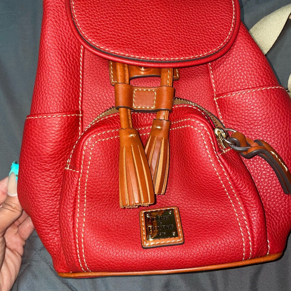 Dooney & Bourke Red Leather Backpack